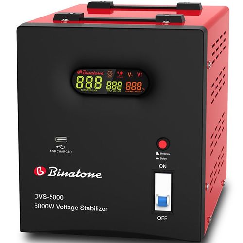Binatone Régulateur-Stabilisateur 5000W -Rouge Noir Binatone Régulateur-Stabilisateur 5000W -Rouge Noir